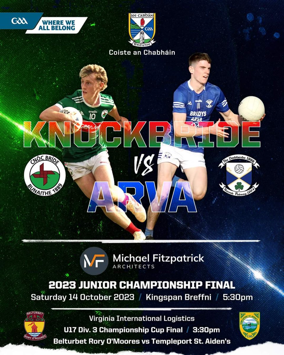 CavanCoBoardGaa's tweet photo. And that is a wrap: Cavan County Board Football Championships 2023: Congratulations to @arvagaa @ballyhaisegaa and @GownaGFC on your respective Final championship victories. We look forward to you making an impact on @UlsterGAA
#MFAJFC
#MCEVVINFC
#KSSSFC
#CavanGAA2023 https://t.co/3OQAstBbGZ