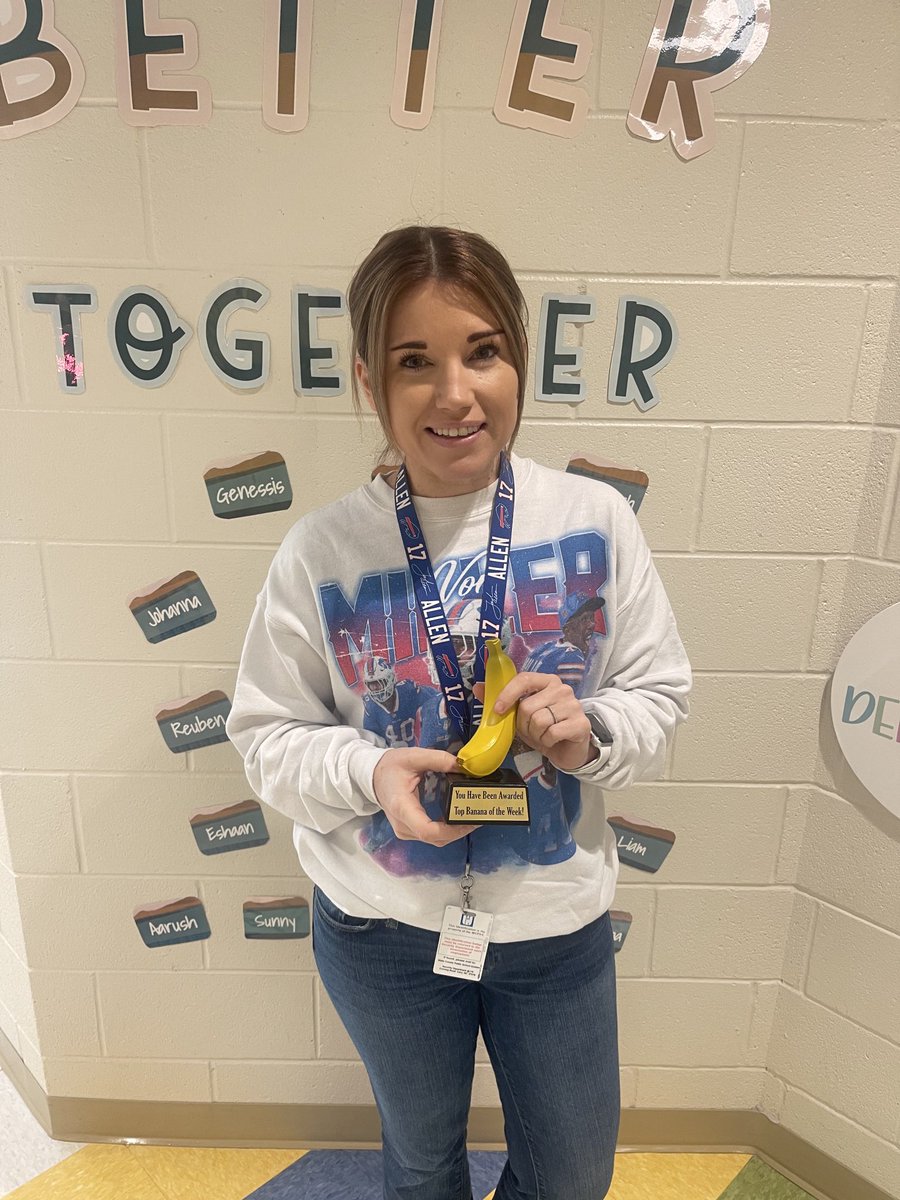 Kelli has been rewarded “The Banana of the Week” for her innate ability to form connections with all of her students while also juggling being a mom of her own!⁦<a href="/BigBlueNC2014/">Kevin Boynton</a>⁩ ⁦<a href="/SwaimRobin/">White Oak Principal</a>⁩ ⁦<a href="/WhiteOakElem/">White Oak Elementary</a>⁩
