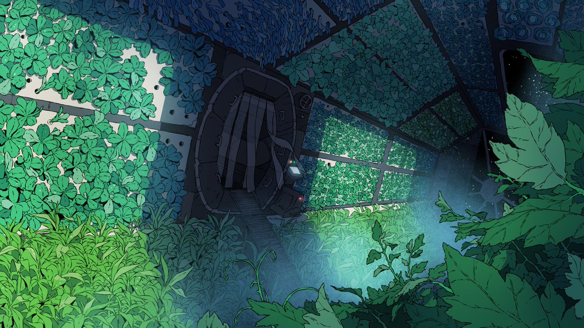 This background from the first episode of SCAVENGERS REIGN took me the longest to draw/paint.