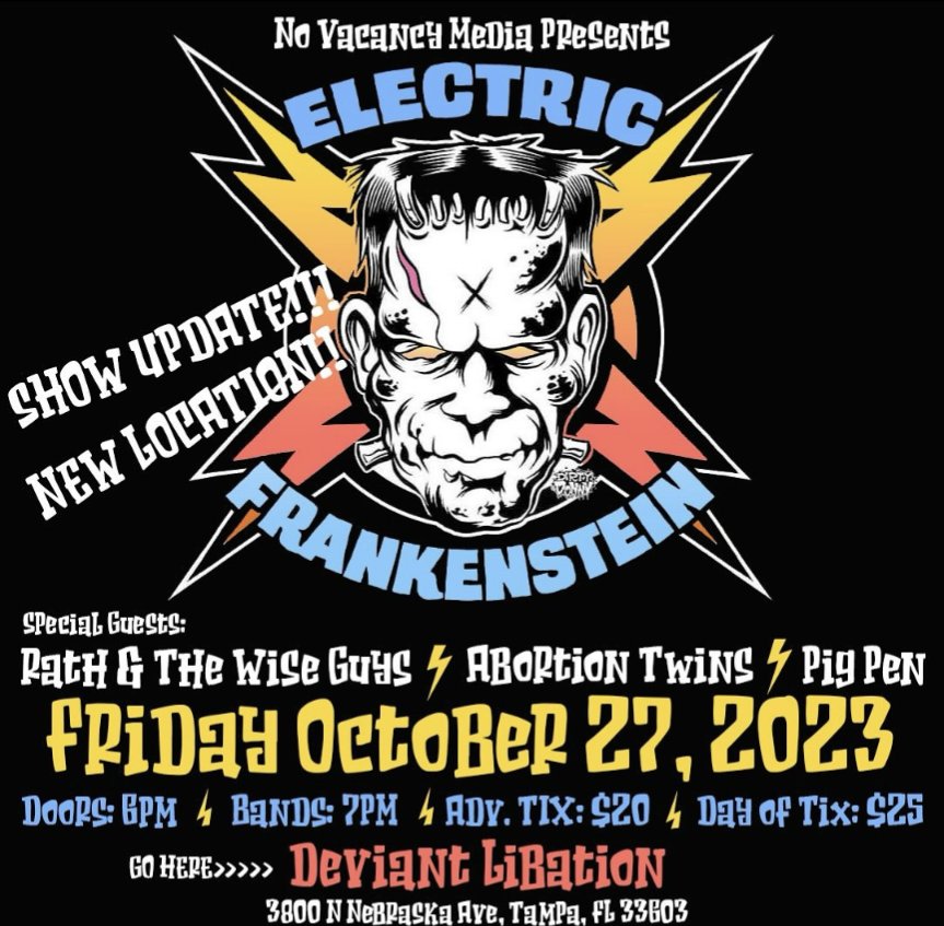 Friday night! <a href="/abortiontwins/">Abortion Twins</a> with Electric Frankenstein!