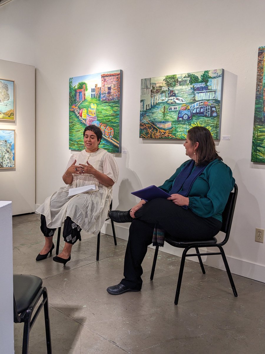 PronoyRai's tweet photo. So exciting to hear this conversation between a climate scientist (Deepti Singh) and an artist (Sabina Haque) about the landscapes of climate change (disasters, vulnerability, change) and resilience, from our backyard in Oregon, to Pakistan.
@WSUVancouver @PSU_ARTS https://t.co/bTfnUcMLF5