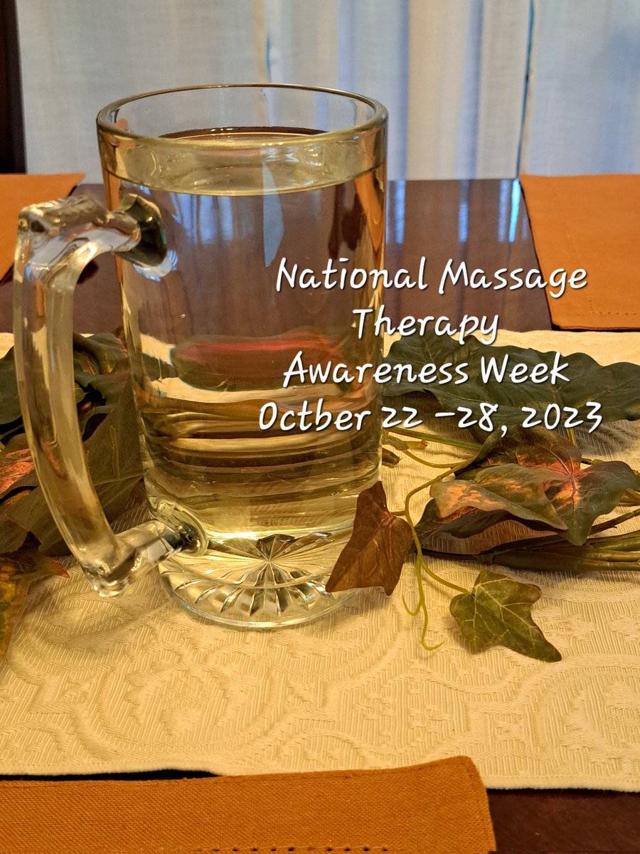 jfytherapy's tweet photo. National Massage Therapy Awareness Week
Day 1 Hydrate Before and After Your Massage
Start early…even the day before your appointment. #healthylifestyle #hydrate #muscle #therapy #enjoyyourday #jfytherapy https://t.co/hRaBhngLAR