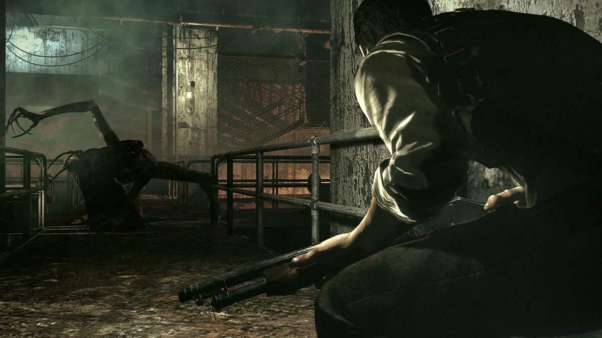FaceTheGames's tweet photo. @DUSKdev The Evil Within. But I’m trying to get it to run and look decent on PC lol https://t.co/U8yDO0gbQM