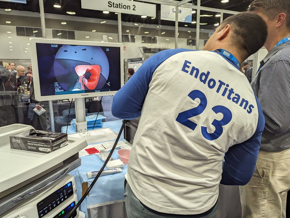 AmCollegeGastro's tweet photo. The #EndoTitans competition is underway!!! Contestants are hard at work assuming for the best score. Currently testing: retroflexion!
#ACG2023 #FutureofGI #GIfellows https://t.co/2THXkAK579