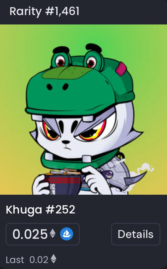 KingJACeth's tweet photo. Snipe of the day @KhugaNFT this shiro with gray armor only 28 of these and adding up the dino head makes him a top 10% rarity. What are u waiting to sweep? #NFT #NFTCommmunity #DigitalCollectibles #khats https://t.co/zU5PsrKifG