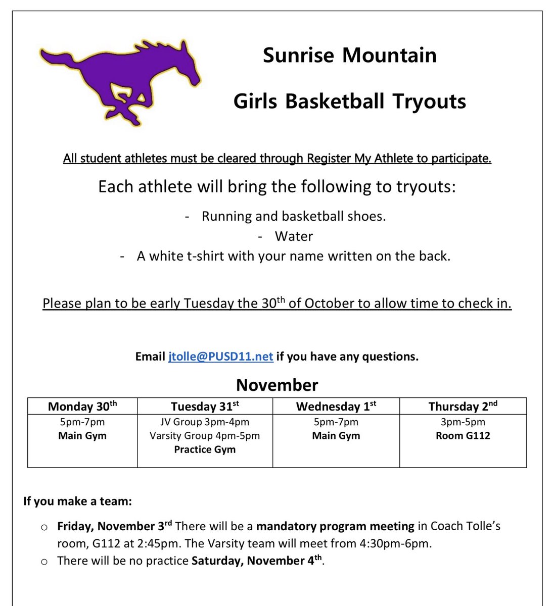 SMHS_GirlsHoops's tweet photo. It’s about that time!
Last Fall Clinic tomorrow at 2:45pm in Main Gym.
#noWASTEDdays
Enjoy the rest of the week off for Homecoming! https://t.co/vbTpajTgrI
