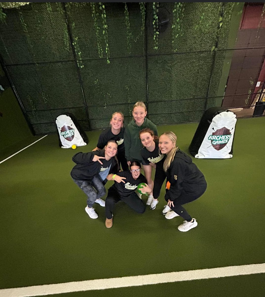 The girls are back together!!!!!!  Had an awesome weekend of practices 🥎, axe🪓throwing and dodgeball 🔧 .  Lots of laughs.  Excited for this season!  #bestteammates #workersalwayswin #golddna