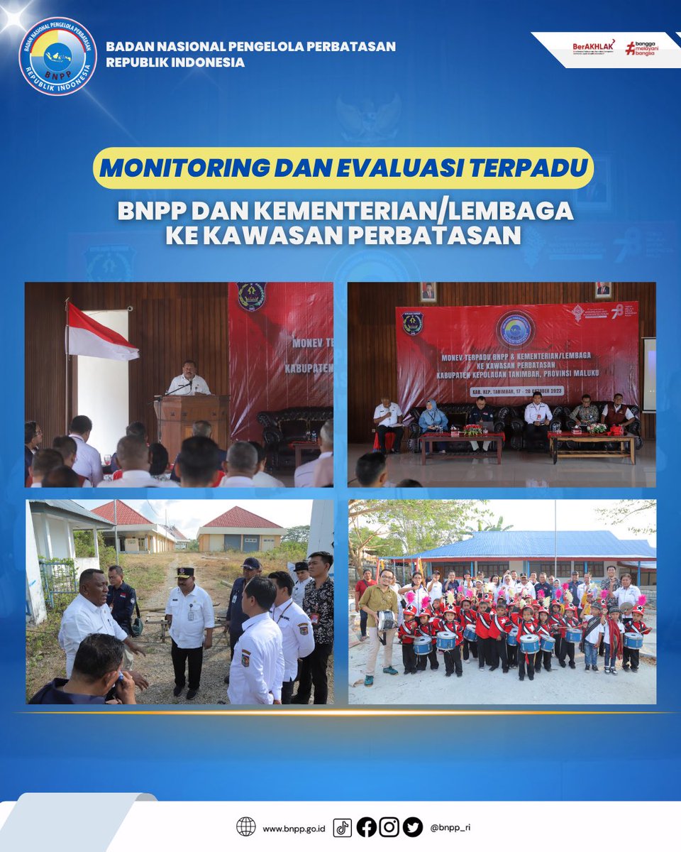 bnpp_ri's tweet photo. Halo sobat bnpp dan sahabat perbatasan!  BNPP melakukan Monev Terpadu bersama K/L di Kawasan Perbatasan Kab. Kep. Tanimbar, Prov. Maluku dari hari selasa-kamis tanggal 17-19 Oktober 2023. 

#perbatasanjamannow #bnppri #taninbar https://t.co/JVegrL45Ql