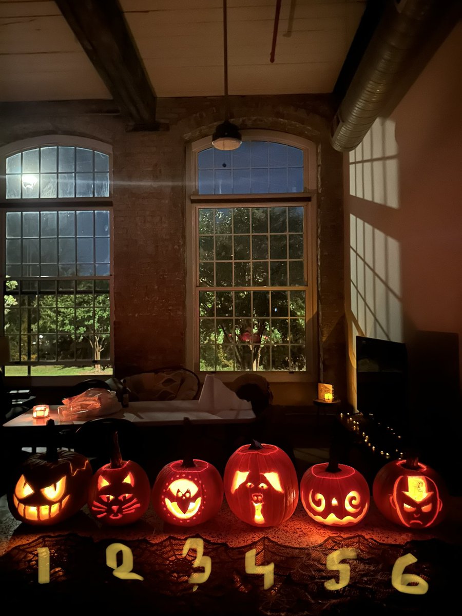Several group members got together to carve pumpkins. Please vote in the comments for your favorite 🤓
