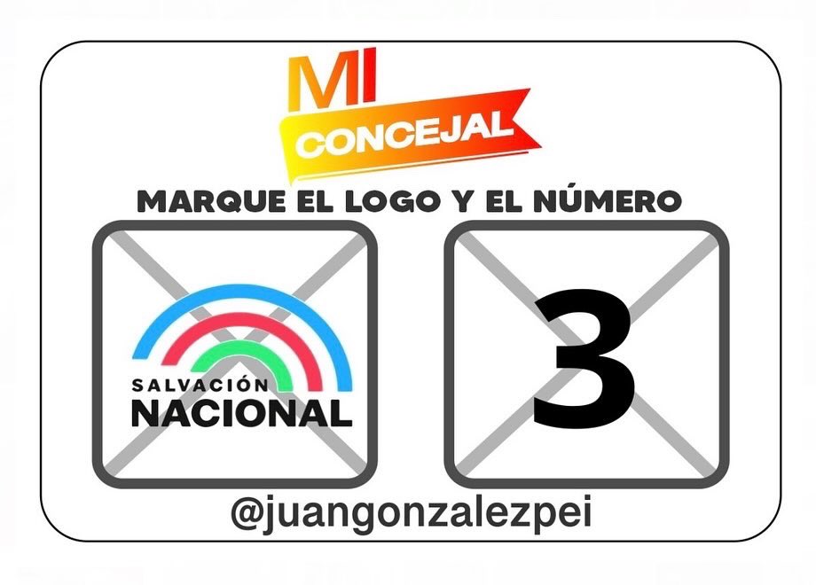 juangonzalezpei's tweet photo. Así vamos a ganar este 29 de octubre marcando en el tarjeton del concejo de pereira. ❎ En el logo de SALVACION NACIONAL  y ❎ En el Número 3 una forma diferente de hacer la política. #ElDeLaGente #Miconcejal #miamigo #salvacionnacional3 @juangonzalezpei https://t.co/Mt51ytWiKJ