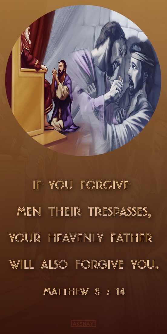 BIBLEMOVIES1's tweet photo. If you forgive 
men their trespasses,
your heavenly Father 
will also forgive you.
Matthew 6 : 14 https://t.co/6jSCxtrWdR