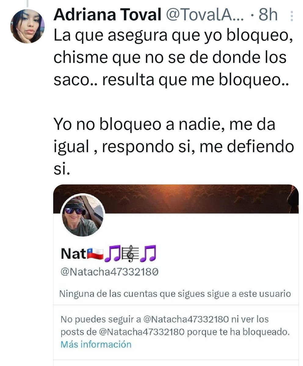 svt661's tweet photo. @MasEsperado Ella bloquea a quien le dice verdades, aunque luego diga que no https://t.co/L1h2duNJ7q