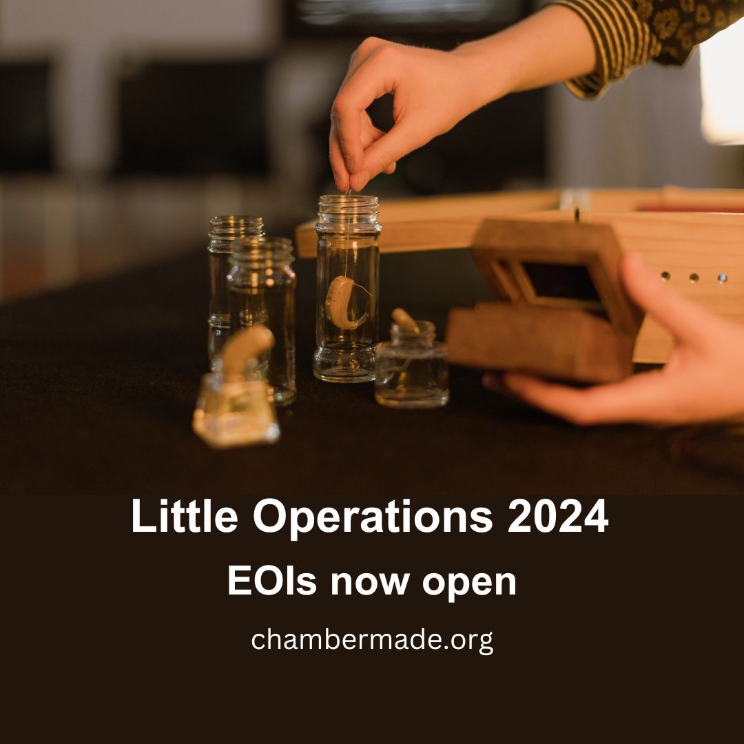 ChamberMadeOrg's tweet photo. Apply now for Little Operations 2024! Our Emerging Artist development program.
https://t.co/NvR1CaQPNQ https://t.co/Hg5S8okhAn