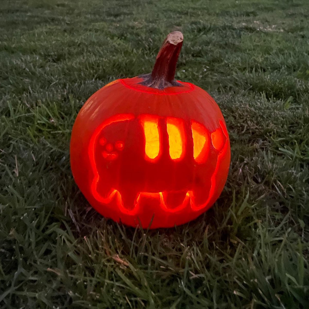 jxiaoo's tweet photo. Cheese puff tiger pumpkin carved by @fiona_worldwide 🎃 https://t.co/f075FE7jJd