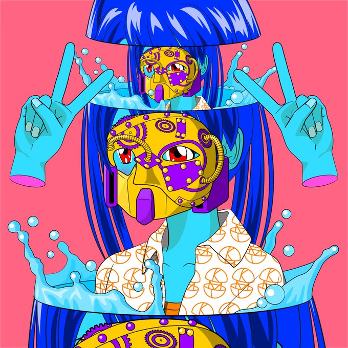 「bangs blue skin」 illustration images(Latest)