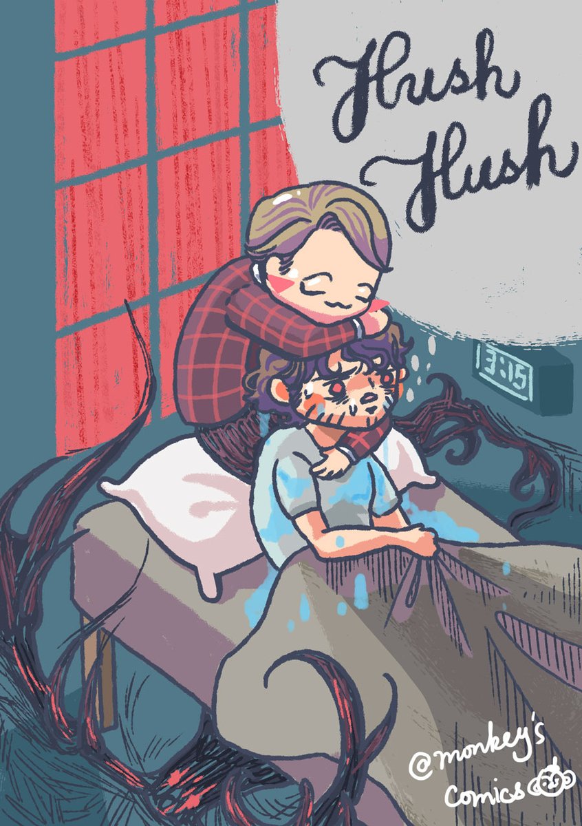 monkeyscomics's tweet photo. ‘Hush hush, there’s no monster under the bed, Will. Sleep tight.’ Hannibal
Day 22 of Halloween - Night Terror
#Hanniween2023 created by @onchyart
(Hey yoooo----- I am back---not dead-------)
#Hanniween #Hannibal #Hannigram #saveHannibal #Halloween https://t.co/yxudLVgV65