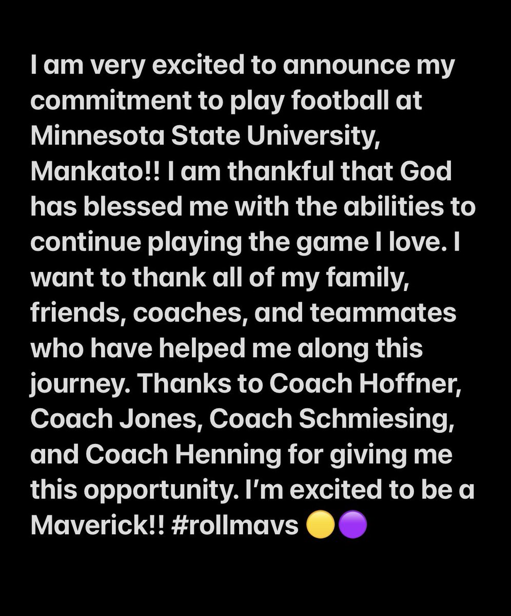 110%Committed!! <a href="/MinnStFootball/">Minnesota State Football</a>