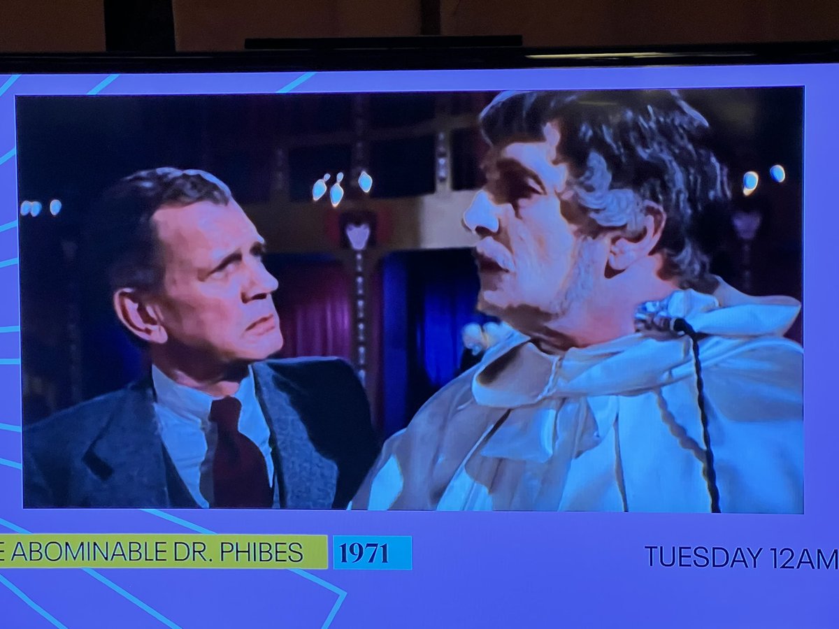 Condimentgrrl's tweet image. This movie looks BATSHIT and I can’t wait  #TCMParty #TheAbominableDrPhibes