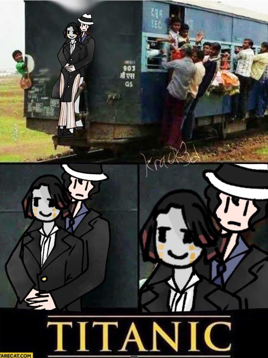 KevlarCrack3d's tweet photo. Train man and Muzan on the Titanic ๐คฃ
#DemonSlayer #kimetsunoyaiba #Demonslayerfanart #KNY #kimetsunoyaibafanart #uppermoon1 #demonslayermeme #demonslayerseason3 #digitalart #art #artist #ArtistOnTwitter #meme #memeart #artists #artist #DigitalArtist https://t.co/EgmAesZVxg