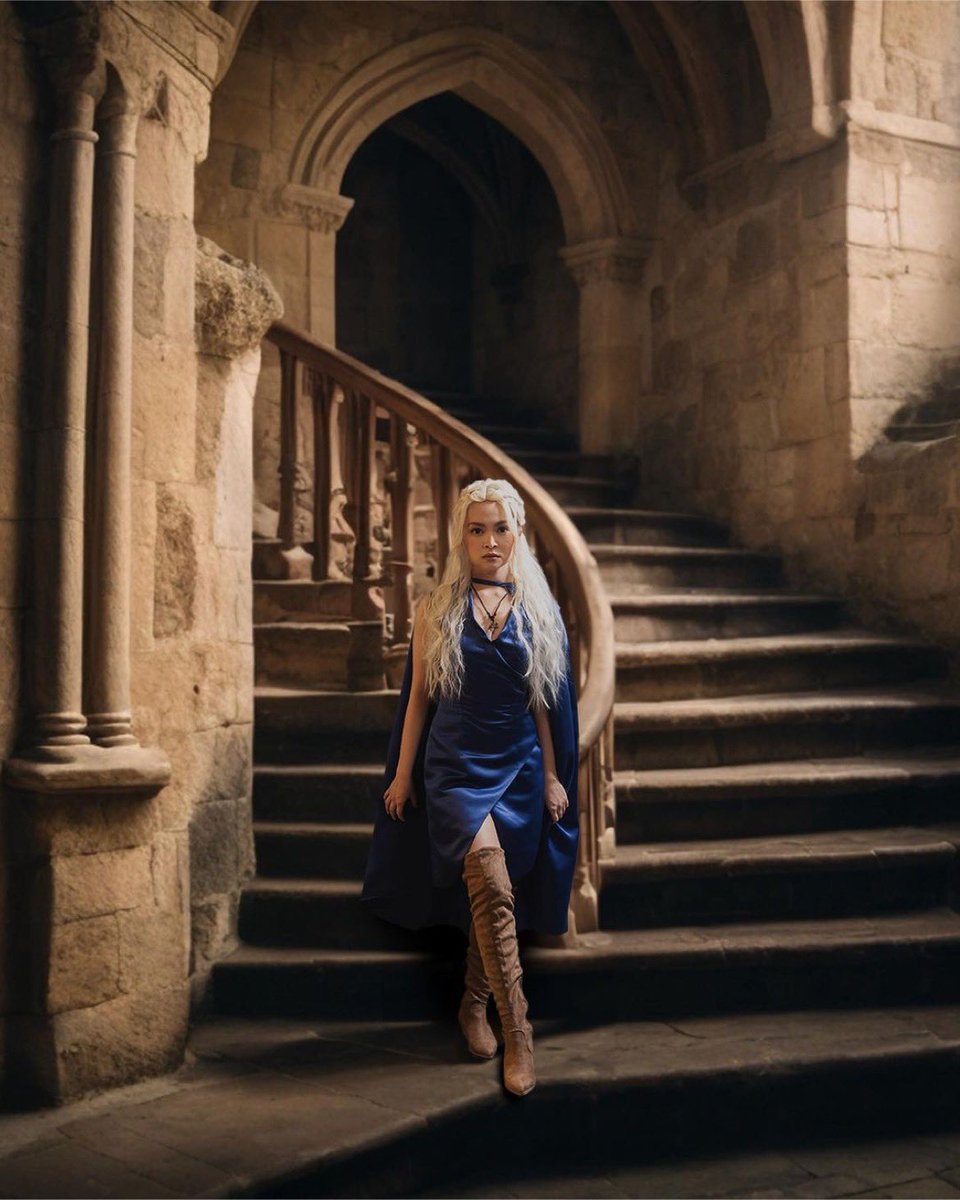 barbieootd's tweet photo. Barbie Forteza as Daenerys Targaryen 🐉 🔥🧝🏻‍♀️

Styling | Jan Ra 
Photo | Melle Studios PH 
Makeup | Ms. Toni Aviles 
Hair | Fatima Mercado

#SparkleSpell2023 #BarbieForteza https://t.co/LitEhE83aG