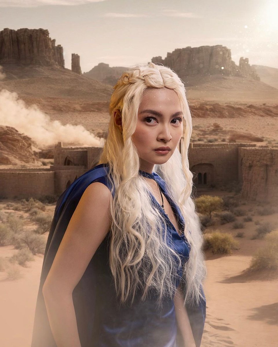 barbieootd's tweet photo. Barbie Forteza as Daenerys Targaryen 🐉 🔥🧝🏻‍♀️

Styling | Jan Ra 
Photo | Melle Studios PH 
Makeup | Ms. Toni Aviles 
Hair | Fatima Mercado

#SparkleSpell2023 #BarbieForteza https://t.co/LitEhE83aG