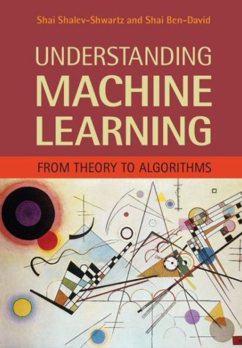 Download 449-page PDF eBook >> #MachineLearning — From Theory to #Algorithms:  cs.huji.ac.il/~shais/Underst…
—————
#BigData #DataScience #AI #Analytics #DataScientists #DataLiteracy #Statistics #NeuralNetworks #DeepLearning #ReinforcementLearning #SupervisedLearning