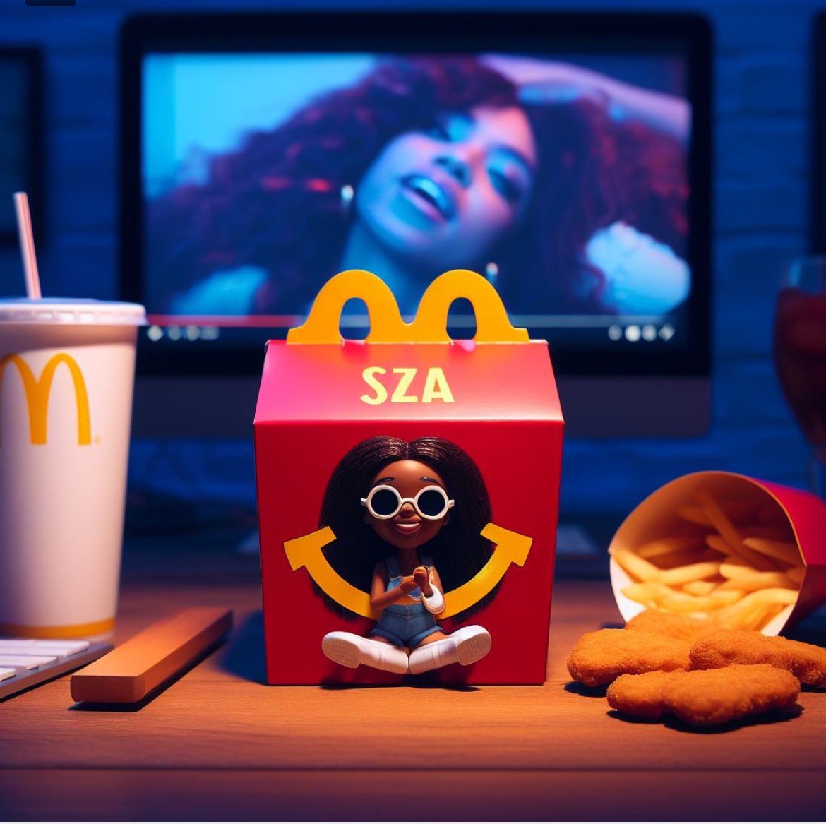 sofiabrooding4's tweet photo. Sza as happy meal @sza @McDonalds #McDonalds https://t.co/Kk14g0C7Uw