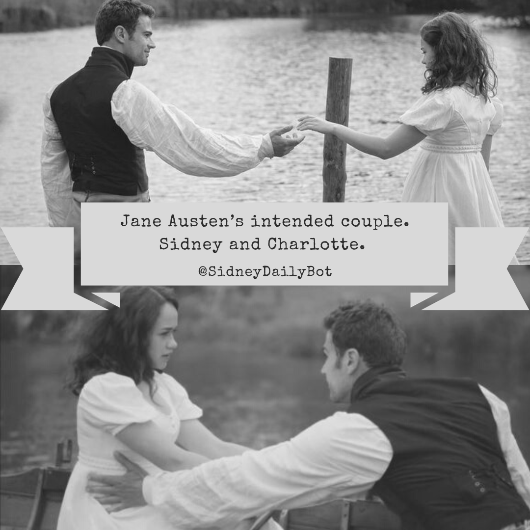 SidneyDailyBot's tweet image. They were intended. 

 #SidlotteSunday #SidlotteForever #LastAustenHero #SidneyParker #CharlotteHeywood