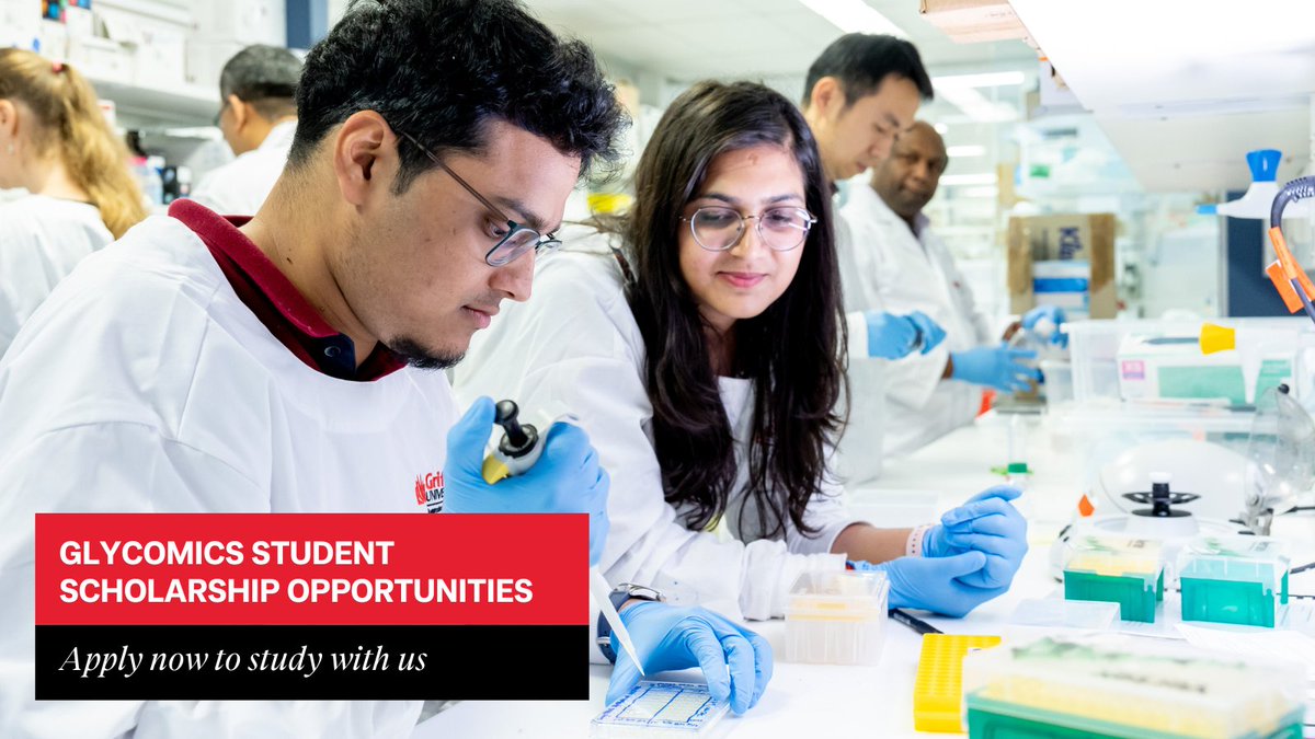 GlycoGriffith's tweet photo. We are now taking applications for @GlycoGriffith  Student Scholarships.
A number of prestigious student scholarships to undertake glycomics research at Griffith University's Gold Coast Campus are available. Visit https://t.co/FNsZ55PRiR for more info and to apply. https://t.co/n9m5sIxtjV