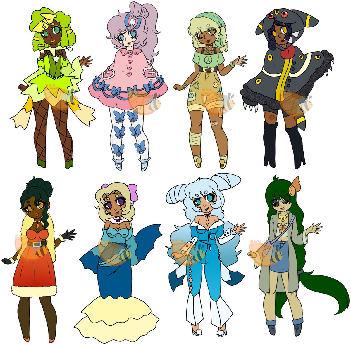 BitsAndBees's tweet photo. Hi hi! I recently got approved for a new apartment, and I want to be able to save to afford rent <3 Here are some old Pokémon collab adopts I did with @DrSunflowerPony ! Prices and such in thread :3
(RTs appreciated! All is USD!) https://t.co/eVNwySm8aY