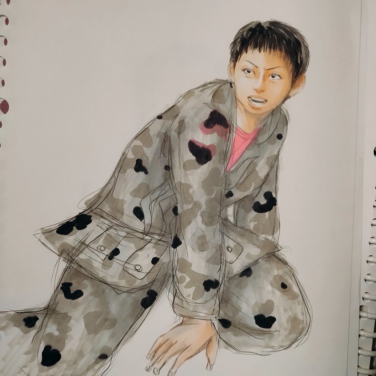 n_avisk's tweet photo. 中学高校の頃に描いてた絵が1000枚くらい保管してあった。全部燃えるゴミに出しちゃったけど、何枚か撮っておいたぞ。今の吾郷より上手いぞ https://t.co/aztHNm6LON