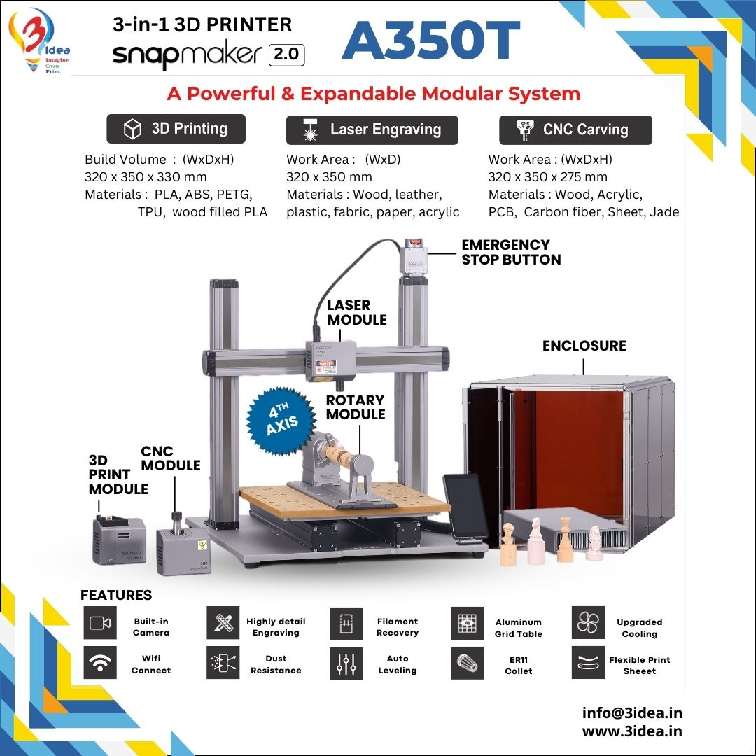 3ideatechnology's tweet image. Buy Snapmaker 2.0 A350T 3-in-1

📧 Email: marketing2@3idea.in/ promotion@3idea.in
📞 Call: +91.8767810589/ 7420943500

#3idea #3dprinting #Snapmaker2 #CNCcarving #LaserEngraving #CreativityUnleashed #MakerLife #InnovateWithSnapmaker #diycreations #3dprintingworld #3dscanner