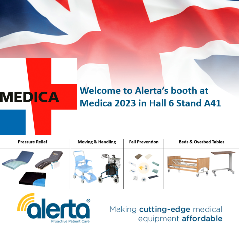 AlertaMedical's tweet photo. @AlertaMedical look forward to meeting you @MEDICATradeFair 13th – 16th November.

@AlertaMedical are a world leader in the design &amp; UK manufacture of innovative active pressure relief foam &amp; air mattress products &amp; fall prevention.

Meet @AlertaMedical at Hall 6 booth A41. https://t.co/5UQbf8yvPD