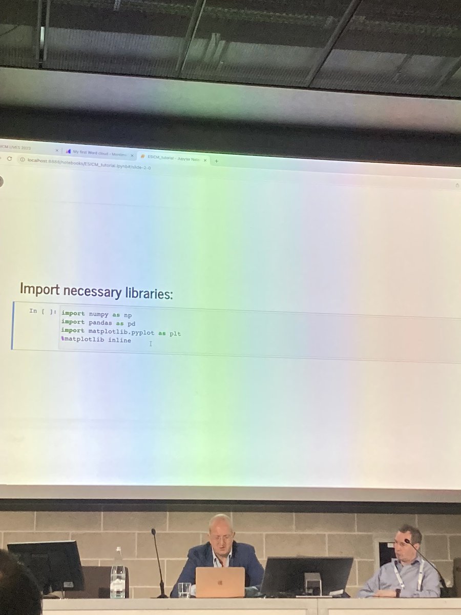 Teddy Hla (@teddyhla) on Twitter photo #datascience #machinearning in #ICU
<a href="/09Emmar/">Emma Rocheteau</a> presenting an Intro to Datascience with Live Demo
Chaired by <a href="/AriErcole/">AriErcole</a> and <a href="/drPaulElbers/">Paul Elbers</a>
👉 ML is a subset of AI
👉 linear regression for numeric outcome
👉 logistic regression for Binary outcome
#LIVES2023 <a href="/ESICM/">ESICM</a> #datascience #machinearning in #ICU
<a href="/09Emmar/">Emma Rocheteau</a> presenting an Intro to Datascience with Live Demo
Chaired by <a href="/AriErcole/">AriErcole</a> and <a href="/drPaulElbers/">Paul Elbers</a>
👉 ML is a subset of AI
👉 linear regression for numeric outcome
👉 logistic regression for Binary outcome
#LIVES2023 <a href="/ESICM/">ESICM</a>
