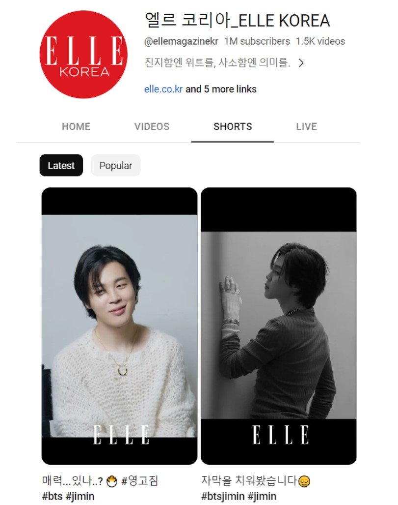 BTS Member Jimin Covers Elle Korea November 2023 Issue