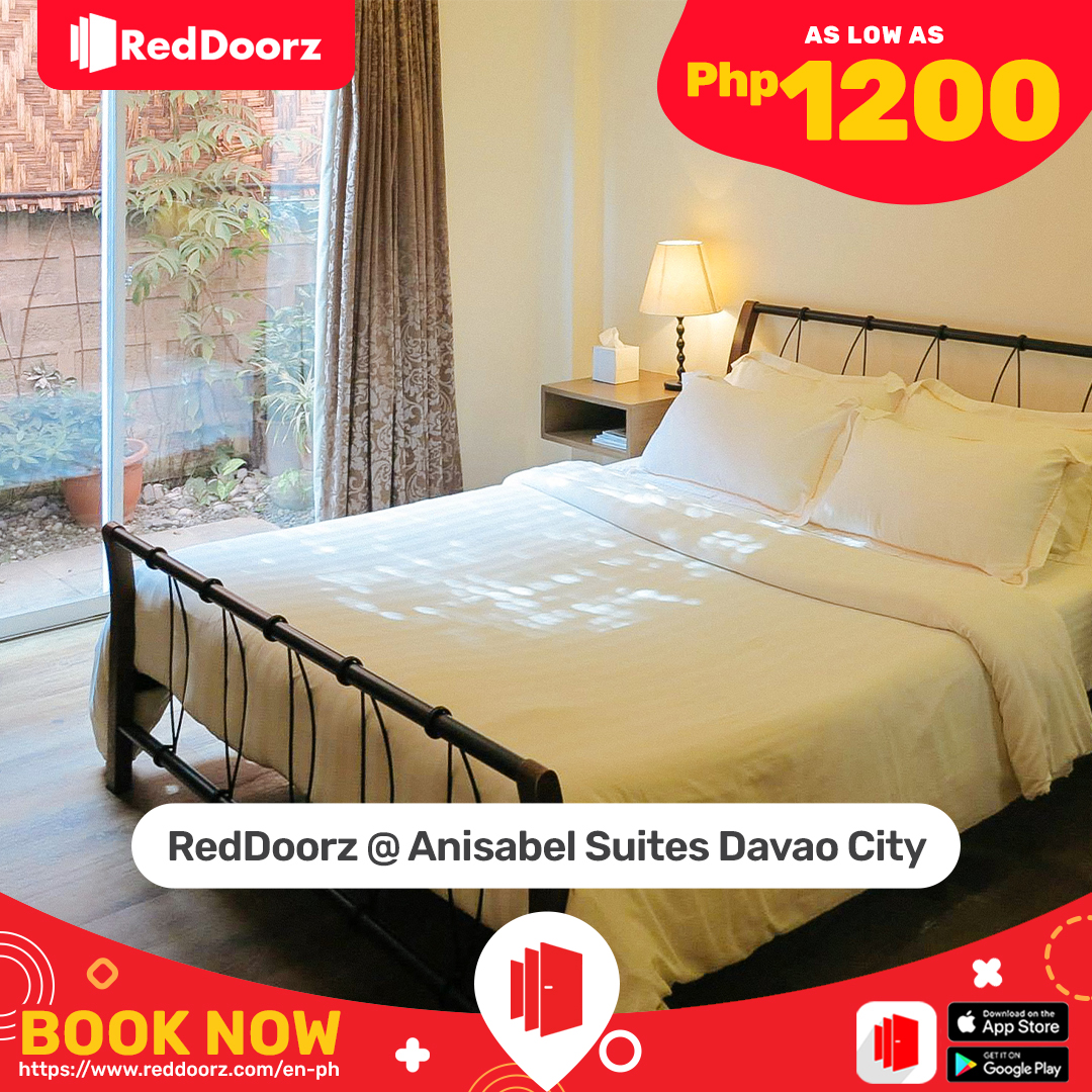 reddoorzph's tweet photo. Looking for a relaxing getaway this long weekend holiday? Check out Anisabel Suites in Davao!
Conveniently located near major tourist spots in Davao including the Crocodile Park. Book na for as low as Php 1,200. https://t.co/KpkfSlhMUS