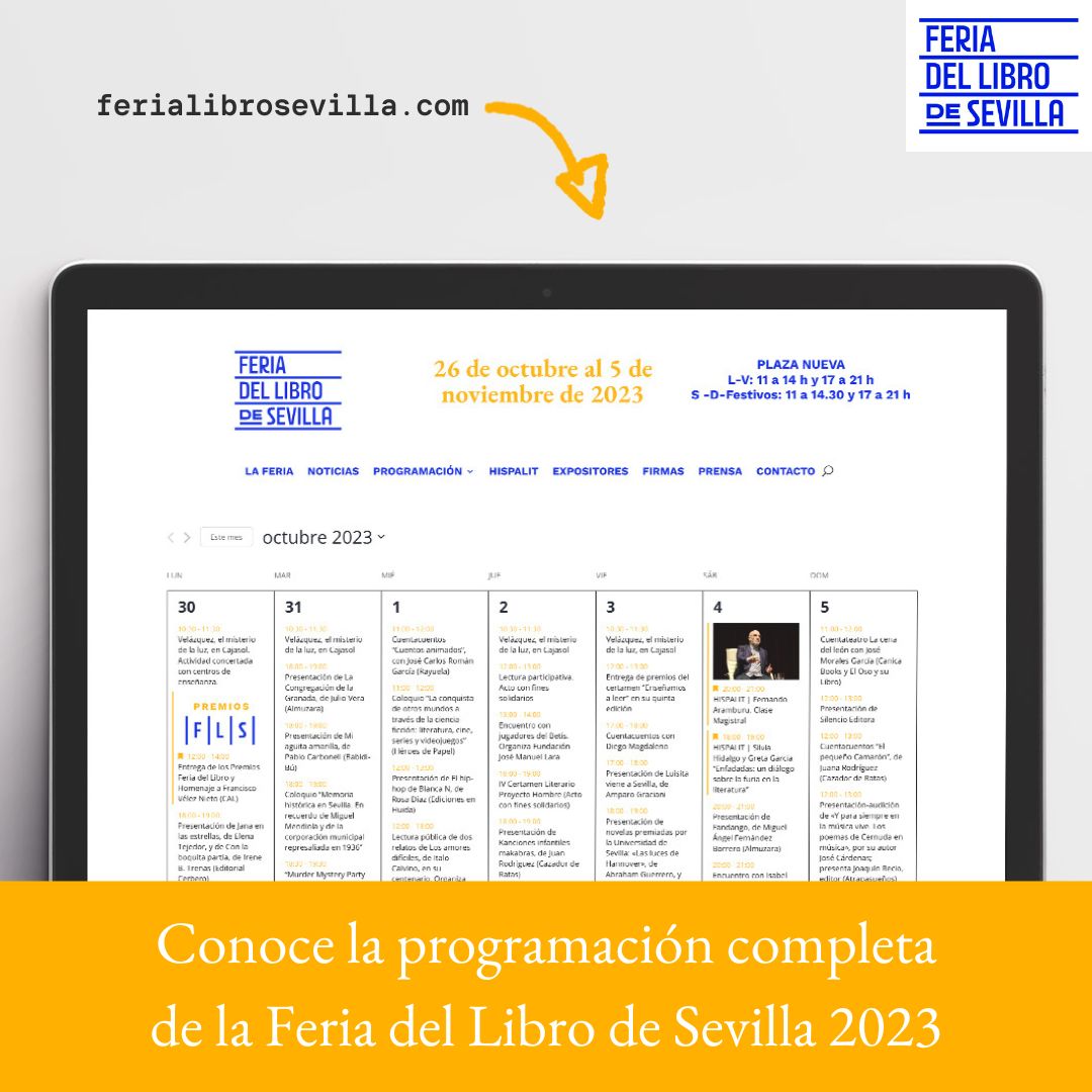 FLSevilla's tweet photo. 🗓️ ¿Has consultado ya la programación de la #FLS23? 

Tenemos a Fernando Aramburu, Sergio Ramírez, Marta Sanz, Mariana Enríquez, Luis Landero, planes infantiles, juveniles, poesía. Y sobre todo, muchas ganas de disfrutarla contigo. 

👉🏻 https://t.co/5qboYwpGEw

#ProgramaciónFLS https://t.co/VXHAr20Sok