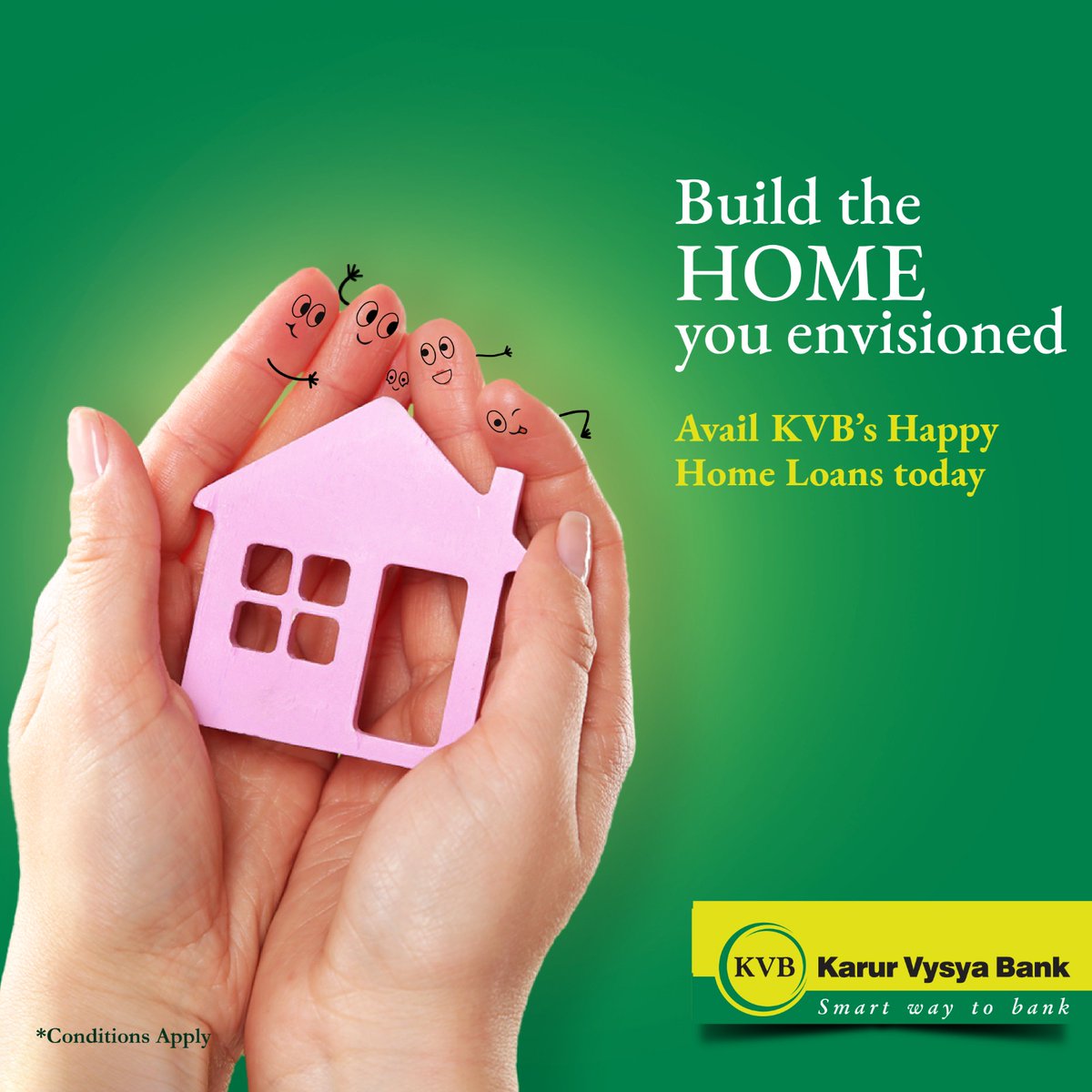KVB’s Happy Home Loan aids you in building your dream home.

Visit our website to know more, at: kvb.co.in/personal/loans…

#KVB #KarurVysyaBank #SmartWayToBank #Bank #Banking #OnlineBanking #HomeLoan #KVB333 #KVB444