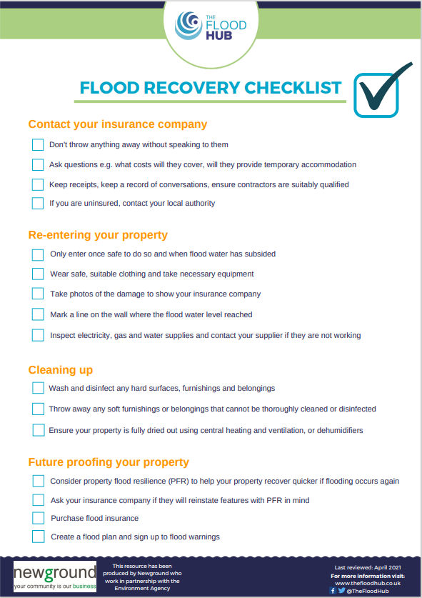 🌊 If you or someone you know has been hit by the recent floods from #StormBabet, check out our #flood recovery toolkit for easy-to-follow advice on how to get through the early stages of #recovery 👉bit.ly/2PumPN2 #Flooding #FloodRecovery #BabetFloods #Babet