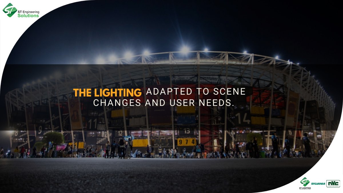 STEngSol's tweet photo. "Stadium 974 — Lighting Beyond Limits! 💡 Real-Time Brightness Control, Adaptive Scenes, and Energy-Saving Tech — Welcome To The Brighter, Greener Future Of Lighting"⚡

#974Satdium #StadiumLighting #GlobalProject #NVCProject #STEngineeringSolutions #STES #STLighting #NVC https://t.co/ho7NMcDEJv