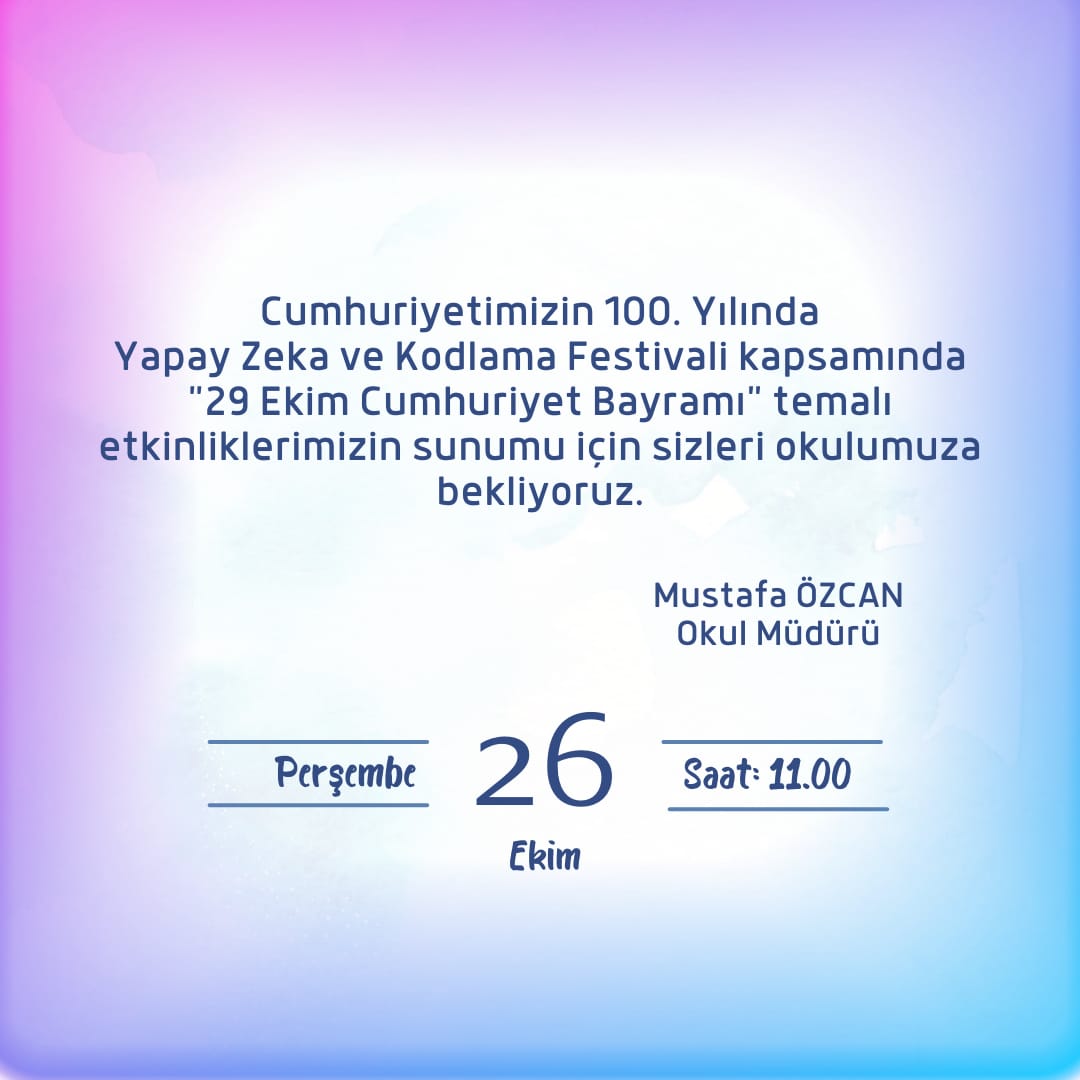 pbmsaihl's tweet image. #Codeweek2023 🌐
#YapayZeka 🤖
@tcmeb
@emre_caliskan
@denizlimem
@ArgeDenizli
@YTEMEL3
@CodeWeekEU
@CodeweekTurkiye
@ScientixDenizli