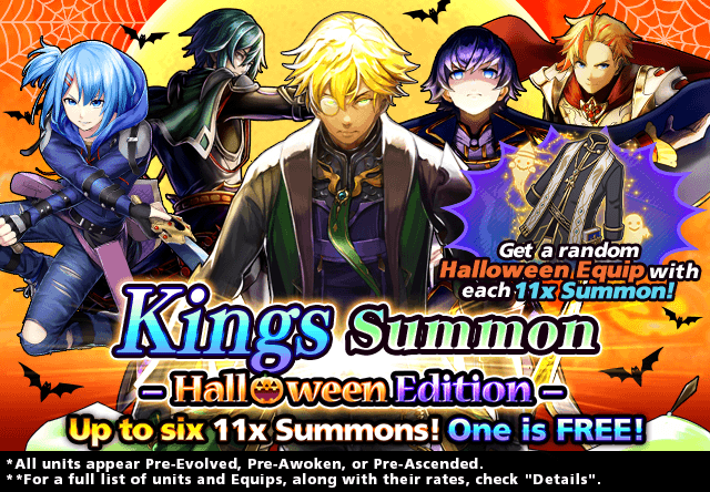 GRDSMN_GLOBAL's tweet photo. Just a few days left in the Halloween Kings Summon! ⌛  

Don't miss this rare chance to Summon a variety of powerful male GS units!  

Summon period: until 11/1, 18:59 PDT https://t.co/f9s0JZQdss