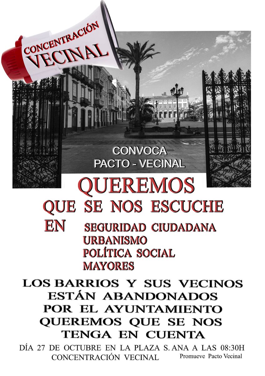 PactoVecinal's tweet photo. Hoy reunión en una semana con gran actividad de AAVV en Las Palmas de Gran Canaria. 
Unidos somos más fuertes. https://t.co/yHxYL7ZebY