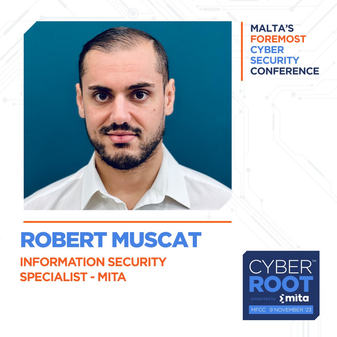 MITAmalta's tweet photo. CYBER ROOT - Presented by MITA

We are happy to present some of our local speakers for #CYBERROOT2023 on the 🗓️ 9th of November!

🎤 Kenneth Brincat
🎤 Ian Deguara
🎤 Nathaniel Falzon
🎤 Robert Muscat

🎟️ You are still in the chance to get your tickets - https://t.co/5TOwWUty0t https://t.co/aGv40fkE0F