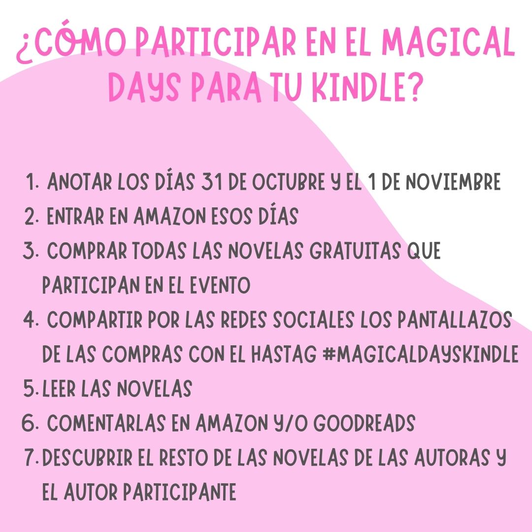 SheylaDrymon's tweet photo. ¡Quedan 8 días para el Magical Days para tu Kindle! ¡Qué nervios! 31 novelas gratis, los días 31 de octubre y el 1 de noviembre.
¿Te lo vas a perder?
#magicaldaysKindle #magicaldayskindle https://t.co/cuwQSW6EkX