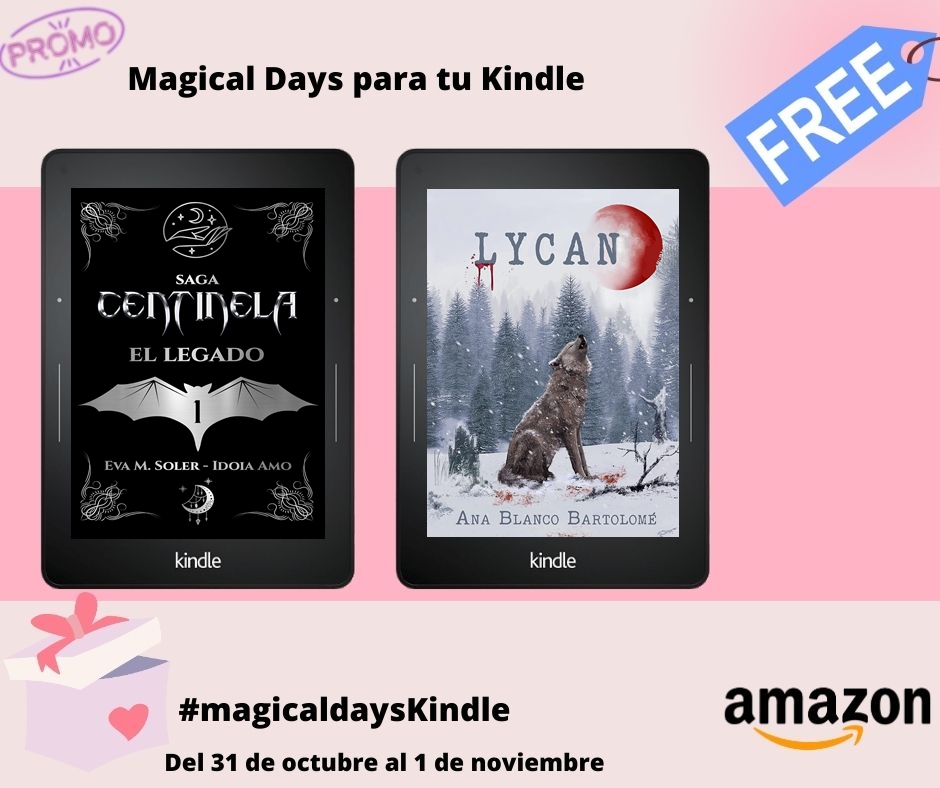 ¡Quedan 8 días para el Magical Days para tu Kindle! ¡Qué nervios! 31 novelas gratis, los días 31 de octubre y el 1 de noviembre.
¿Te lo vas a perder?
#magicaldaysKindle #magicaldayskindle