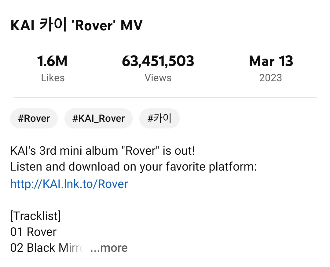 Keep streaming goms! Kai's Rover is now at 63,451,503 million views on YouTube 🔥

🔗: youtu.be/zlTIextYnyQ?si…

#KAI #Rover #카이버블 #KAI_Rover