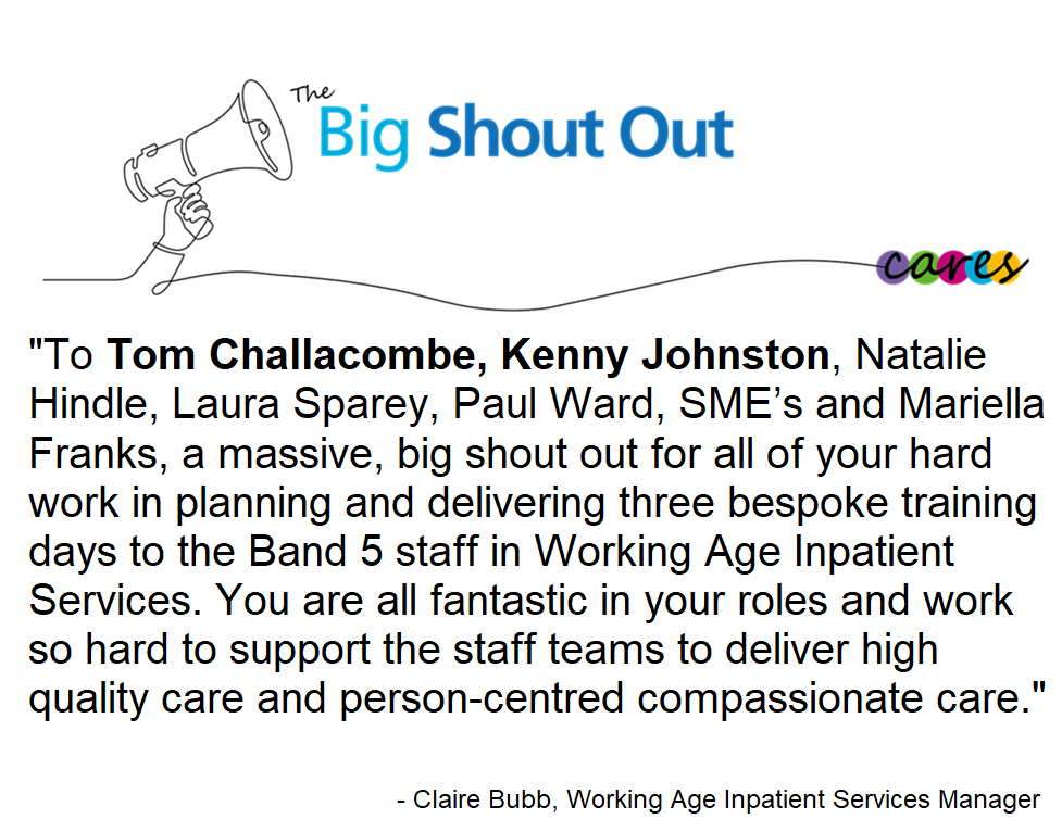Congratulations to Tom and Kenny from Learning and Development for their Big Shout Out last week! 😁🎉