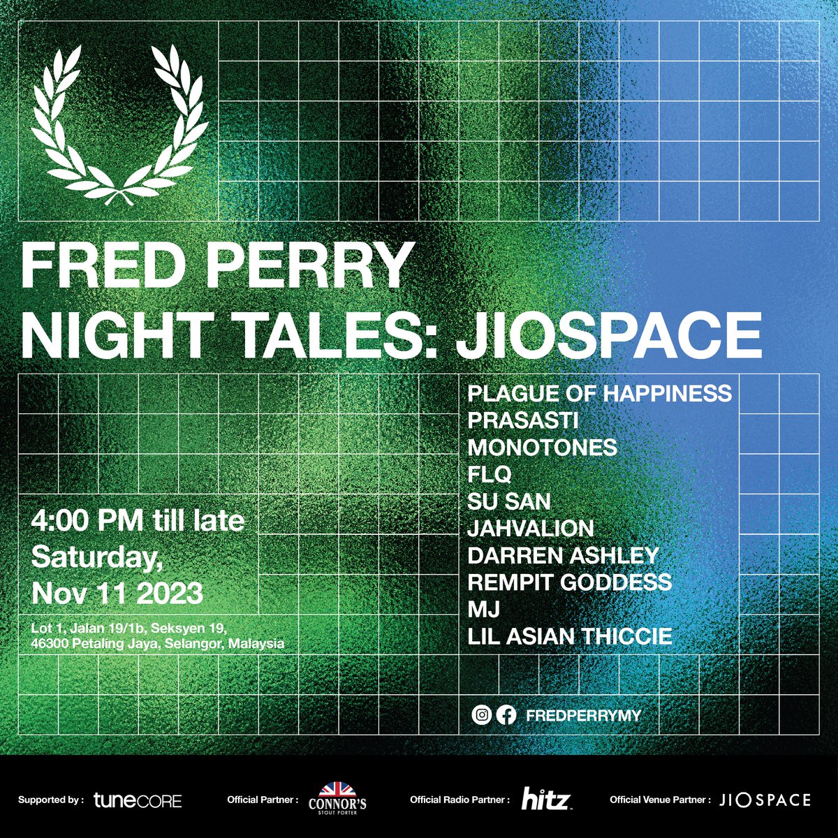 Let’s busy gettin so fly kat Fred Perry Night Tales: JioSpace korangg! 11 November kat jioSpace PJ geng. Onz tak onz?

rajacutiasia.com/2023/10/23/mer…

#Muzikini #FredPerryMY #FPNightTales #FPNightTalesJioSpace