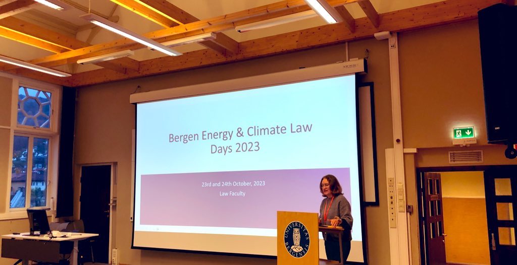 Jussprofessor Sigrid Eskeland Schutz @UiB åpner #BergenEnergyClimateLawDays @uibjus